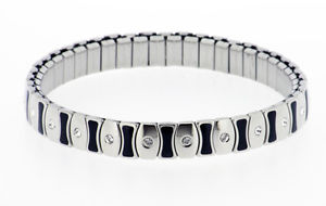【送料無料】ブレスレット　アクセサリ―　ストレッチブレスレットスワロフスキーモデルstretch surgical steel bracelet with swarovski stones model 191