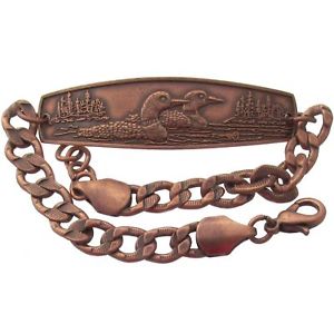 【送料無料】ブレスレット　アクセサリ―　ブレスレットハンドメイドチェーンリンクsolid copper bracelet loon handmade jewelry adjustable chain link arthritis pain