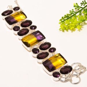 【送料無料】ブレスレット　アクセサリ―　アメジストシルバージュエリーブレスレットametrine, amethyst gemstone silver jewelry bracelet 78 nrb1480