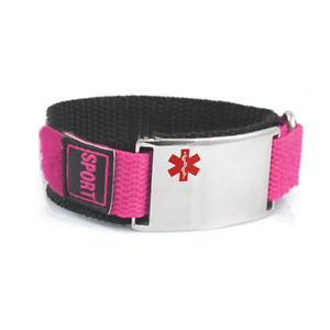 【送料無料】ブレスレット アクセサリ― キッズピンクスポーツブレスレットmyiddr kids pink sport medical id bracelet, adjustable, blank, clearance