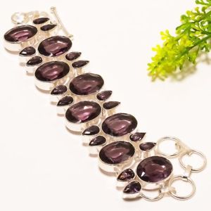 【送料無料】ブレスレット　アクセサリ―　アフリカアメジストハンドメイドジュエリーブレスレットafrican amethyst gemstone handmade jewelry bracelet 78 nrb1707