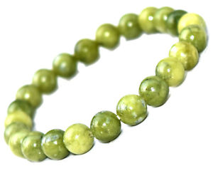【送料無料】ブレスレット　アクセサリ―　ヒスイビーズゴムブレスレットドルnatural green jade gemstone round sphere balls bead elastic bracelet gemstones