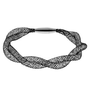 【送料無料】ブレスレット　アクセサリ―　ステンレスメッシュブレスレットmesh crystal bracelet with magnetic stainless steel clasp