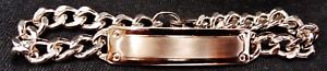 【送料無料】ブレスレット　アクセサリ―　ステンレススチールシルバーブレスレット stainless steel silver tone identification id bracelet 8 free shipping