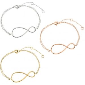 【送料無料】ブレスレット　アクセサリ―　サインスターリングブレスレットsterling silver bracelet with exaggerated infinity sign