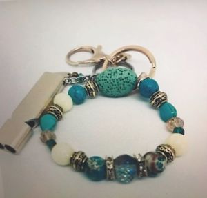 【送料無料】ブレスレット　アクセサリ―　ターコイズトルコキーチェーンブレスレットturquoise keychain safety bracelet
