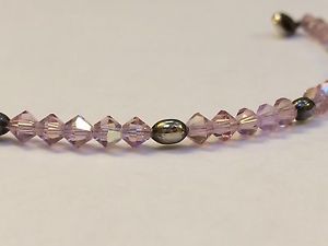 【送料無料】ブレスレット　アクセサリ―　ブレスレットライラックパープルビーズスワロフスキークリスタルbracelet lilacpurple beaded swarovski crystals