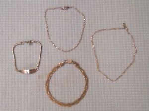 【送料無料】ブレスレット　アクセサリ―　4スターリングlot of 4 sterling silver bracelets