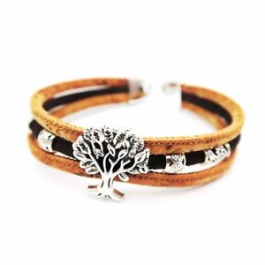 【送料無料】ブレスレット　アクセサリ―　コルクハンドメイドブレスレット listingnatural unique cork wood handmade bracelet vegan approved ecofriendly cherryhome