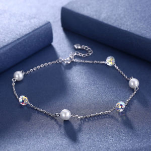 【送料無料】ブレスレット アクセサリ― オーストリアチェーンアンクレットジュエリーwomen classic foot jewelry crystals from austria chain anklet beach accessories