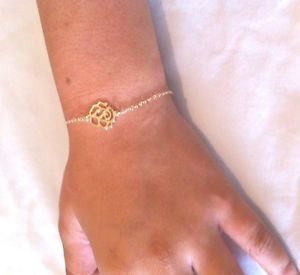 【送料無料】ブレスレット　アクセサリ―　ゴールドブレスレットブレスレットフラワーブレスレットgold bracelet flower, gold filled bracelet flowers 14k, flower bracelet, charm