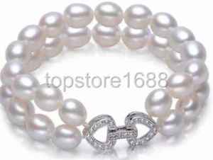 【送料無料】ブレスレット アクセサリ― 89mm 28natural 89mm 2 row freshwater pearl bracelet 8