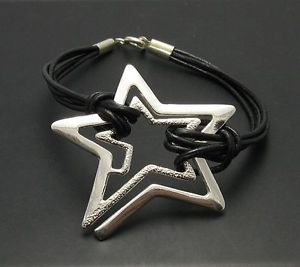 【送料無料】ブレスレット　アクセサリ―　スターリングリゾーツスターリングシルバーブレスレットスターsterling silver bracelet star 925 natural leather b000122 empress