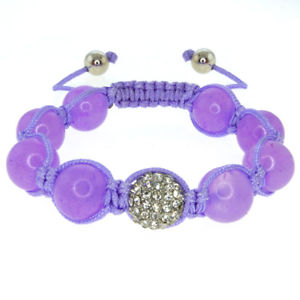 【送料無料】ブレスレット　アクセサリ―　ホワイトクリスタルマイクロボールブレスレット15mm white crystal micro pave blue balls adjustable bracelet