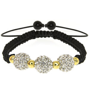 【送料無料】ブレスレット　アクセサリ―　トーンホワイトクリスタルボールアジャスタブルブレスレットstunning 10mm 2tone white crystal ball bling adjustable bracelet