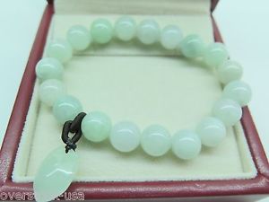 【送料無料】ブレスレット　アクセサリ―　ラウンドビーズブレスレットピーチ listingnatural certified a grade jade jadeite 10mm round bead bracelet peach