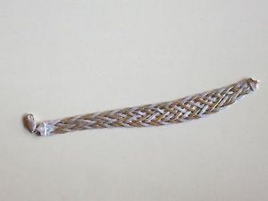 【送料無料】ブレスレット　アクセサリ―　シルバーゴールドシルバーロブスタークラスプブレスレット7 silver amp; gold 925 silver braided bracelet with lobster clasp