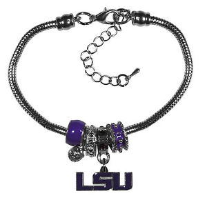 【送料無料】ブレスレット　アクセサリ―　lsuヨーロッパブレスレットlsu tigers euro bead bracelet