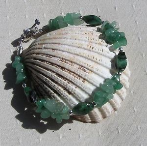 【送料無料】ブレスレット　アクセサリ―　ブレスレットウッドランドグレンgreen agate amp; green aventurine crystal gemstone bracelet woodland glen 12,735円