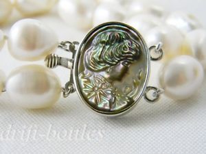 【送料無料】ブレスレット　アクセサリ―　バロックパールブレスレット2strands 10mm baroque white freshwater pearl bracelet