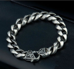 【送料無料】ブレスレット　アクセサリ―　ゴシックブラシデザインステンレスメンズチェーンブレスレットクリスマスgothic brushed nice design stainless steel mens chain bracelet christmas gift