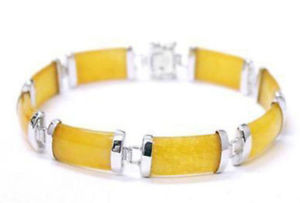 【送料無料】ブレスレット　アクセサリ―　チェーンｋｇｐリンクブレスレット nice yellow jade chain 18k gp link bracelet 75 aaa