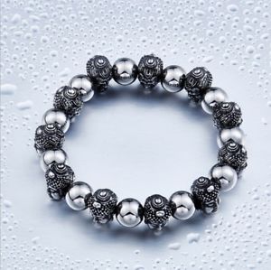 【送料無料】ブレスレット　アクセサリ―　パンククールカスタムチタンブレスレット listingfashion cool punk custom buddha amp; devil inox 316l titanium steel bracelet