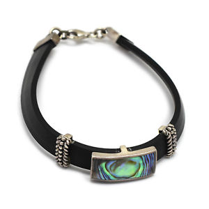 【送料無料】ブレスレット　アクセサリ―　ゴムブレスレットスターリングシルバー925 sterling silver mother of pearl gemstone handmade rubber bracelets jewelry