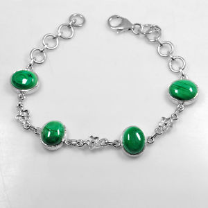 【送料無料】ブレスレット　アクセサリ―　1232 gm 925スターリングマラカイトsvb00371232 gm 925 sterling silver natural malachite bracelets design jewelry svb0037