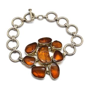 【送料無料】ブレスレット　アクセサリ―　925 sterlingamber gemstone handmade unique design braceletsjewelry925 sterling silver amber gemstone handmade unique desig