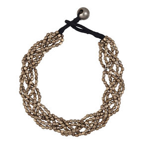 【送料無料】ブレスレット　アクセサリ―　シルバートーンビーズブレスレット81stgeneration brass silver tone small oval braided bead 10 bracelet, 19 cm 13,125円