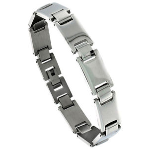 【送料無料】ブレスレット　アクセサリ―　ステンレススチールリンクブレスレットソリッドstainless steel link solid bracelet