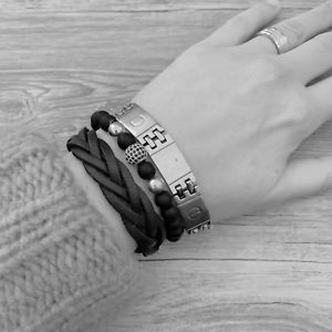 【送料無料】ブレスレット　アクセサリ―　ステンレススチールブレスレットシルバーvalue high quality stainless steel men bracelet silver gift idea