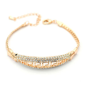 【送料無料】ブレスレット アクセサリ― 18kスワロフスキースマートリバイバルパターンブレスレット18k rose gold plated made with swarovski element stylish retro pattern bracelet