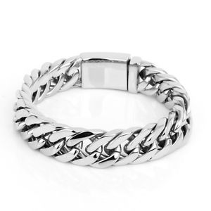 【送料無料】ブレスレット　アクセサリ―　ステンレススチールメンズリンクチェーンブレスレットファッション85 16mm pure stainless steel mens polished link chain bracelet fashion gifts