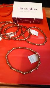 【送料無料】ブレスレット　アクセサリ―　ソフィアストレッチブレスレットゴールドプレートローズ wt lia sophia overtime stretch bracelet, rose gold plate