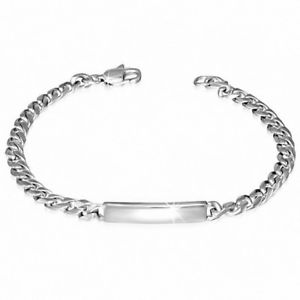 【送料無料】ブレスレット　アクセサリ―　アルバートチェーンブレスレットステンレスメッシュman albert chain bracelet stainless steel mesh curb 19 cm