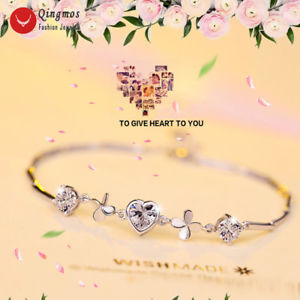 【送料無料】ブレスレット　アクセサリ―　シルバーブレスレットクローバーブレスレットブラtrendy silver s925 women bracelet amp; heart and four leaves clover braceletbra426