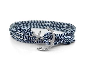 【送料無料】ブレスレット　アクセサリ―　ジグザグシルバーアンカーブレスレットロープocean zig zag amp; silver traditional anchor bracelet paracord rope nautical
