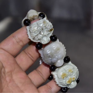 【送料無料】ブレスレット　アクセサリ―　タイガーヘッドブレスレットランダムwhole chinas natural tang river jade tiger head bracelet random 1x 14,024円