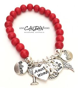 【送料無料】ブレスレット アクセサリ― プレゼントブレスレットライブワイングラス50th birthday gift bracelet live love laugh angel wing wine glass faith charm