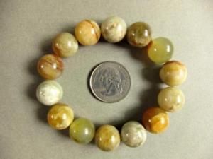 【送料無料】ブレスレット　アクセサリ―　ブレスレットビーズストレッチbracelet fire jade 14mm round beads stretch ll01