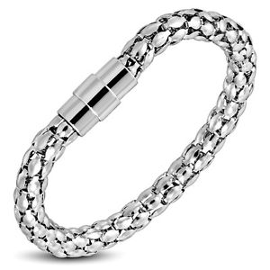 【送料無料】ブレスレット　アクセサリ―　ステンレススチールキャビアチェーンレディースブレスレットstainless steel silvertone caviar chain womens bracelet