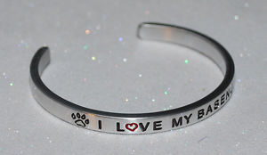 【送料無料】ブレスレット　アクセサリ―　ハンドメイドブレスレットi love my basenji handmade amp; polished bracelet