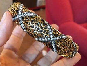 【送料無料】ブレスレット　アクセサリ―　プリンセスアマンダボルゲーゼラインストーンブレスレット