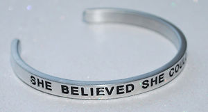 【送料無料】ブレスレット アクセサリ― ハンドメイドブレスレットshe believed she could, so she did handmade amp; polished bracelet