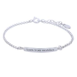 【送料無料】ブレスレット　アクセサリ―　シルバーブレスレットポンドsilver bracelet adjustable 925 sterling handcrafted engraved learn from mistakes