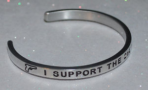 【送料無料】ブレスレット　アクセサリ―　サポートハンドメイドブレスレットi support the 2nd amendment handmade amp; polished bracelet