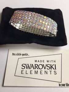 【送料無料】ブレスレット　アクセサリ―　スワロフスキーエレメントクリスタルブレスレットブライダルドレッシーブリングswarovski elements crystal bracelet, bridalweddingdressy bling