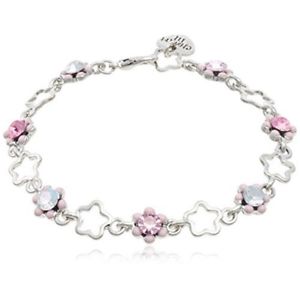 【送料無料】ブレスレット アクセサリ― ピンクブレスレットpink flower bracelet